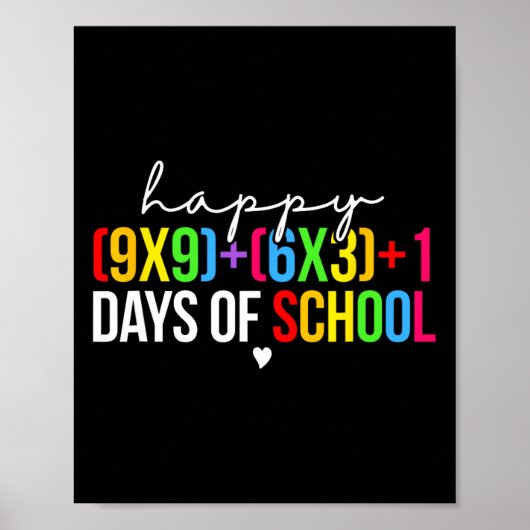 Poster Formule Mathématique 100 Jours D'école Drôle Prof  (Devant)