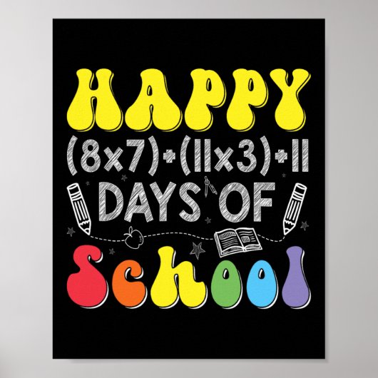 Poster Formule Mathématique 100 Jours D'école Prof De Mat (Devant)