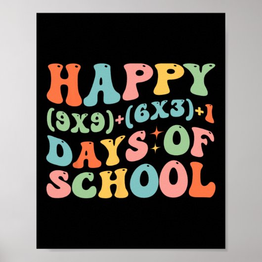 Poster Formule Mathématique Joyeux 100 Jours D'école Drôl (Devant)