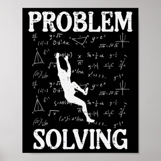 Poster Formules Mathématiques Drôles de Résolution de Pro (Devant)