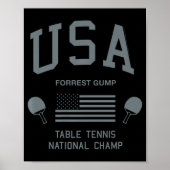 Poster Forrest Gump USA Table Tennis National Champ (Devant)