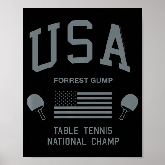 Poster Forrest Gump USA Table Tennis National Champ (Devant)