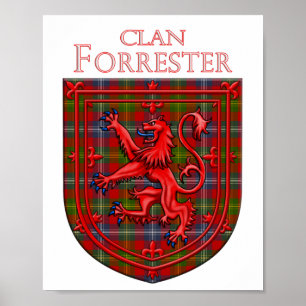 Poster Forrester Tartan Scottish Plaid Lion Rampant