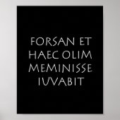 Poster Forsan et haec olim meminisse iuvabit (Devant)