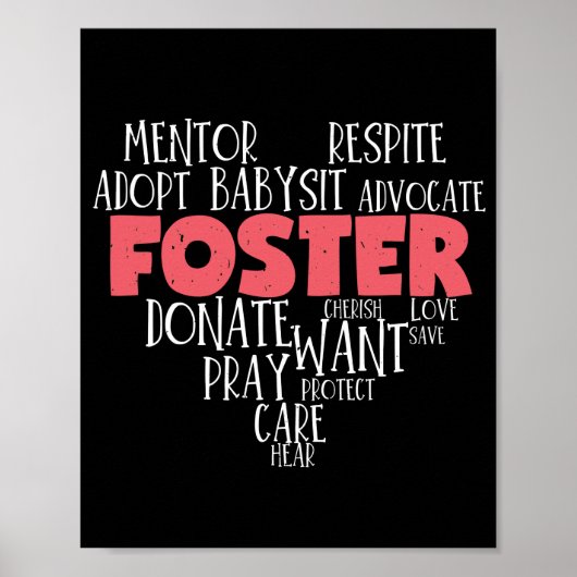 Poster Forster Parents Soins d'accueil Adoption (Devant)