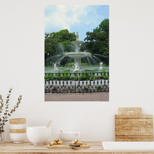 Poster Forsyth Park Fountain (Cuisine)