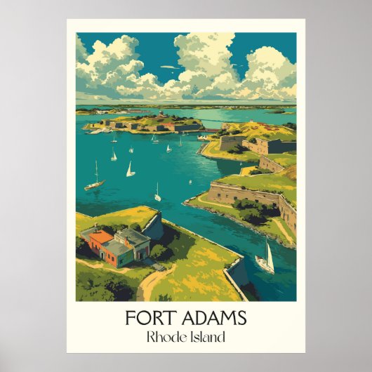 Poster Fort Adams Rhode Island Harbor (Devant)