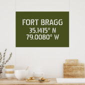 Poster Fort Bragg Latitude Longitude (Cuisine)