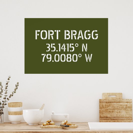 Poster Fort Bragg Latitude Longitude (Cuisine)
