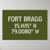 Poster Fort Bragg Latitude Longitude (Devant)