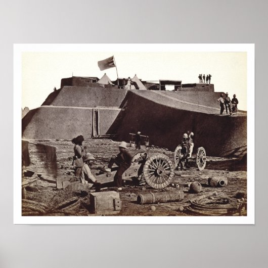 Poster Fort de Pehlang, 1860 (en argent albumen) (Devant)