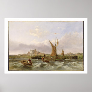 Poster Fort de Tilbury - Vent contre la marée, 1853 (huil