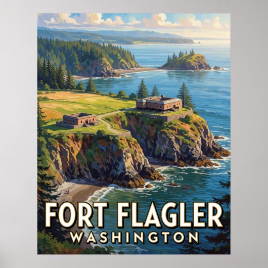 Poster Fort Flagler State Park — Washington (Devant)