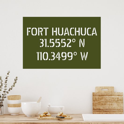 Poster Fort Huachuca Latitude Longitude (Cuisine)