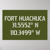 Poster Fort Huachuca Latitude Longitude (Devant)