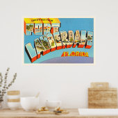 Poster Fort Lauderdale #2 Floride FL Vieux souvenir de vo (Cuisine)