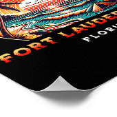 Poster Fort Lauderdale Floride Plage Vintage (Coin)