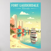 Poster Fort Lauderdale Floride vintage (Devant)