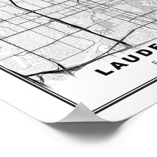 Poster Fort Lauderdale Map (Coin)