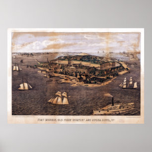 Poster Fort Monroe Virginia (1861)