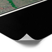 Poster Fort Peck Lake Montana De Space Satellite Art (Coin)