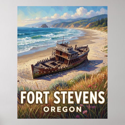Poster Fort Stevens State Park — Oregon (Devant)