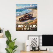 Poster Fort Stevens State Park — Oregon (Bureau à domicile)