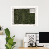 Poster Fort Wayne, IN Panoramic Map - 1907 (Bureau à domicile)