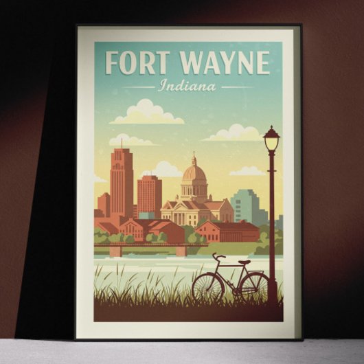 Poster Fort Wayne Indiana vintage
