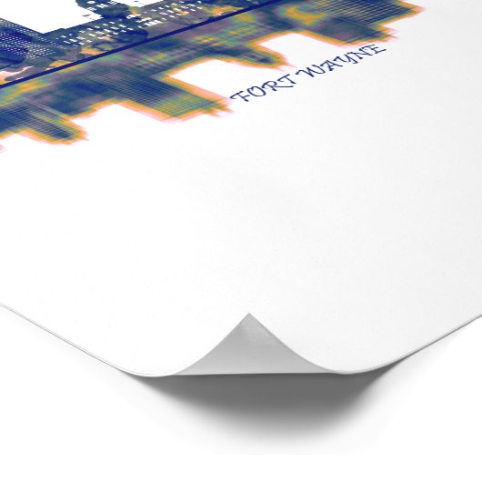 Poster Fort Wayne Skyline (Coin)