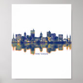 Poster Fort Wayne Skyline (Devant)