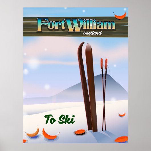 Poster Fort William Scotland ski. (Devant)