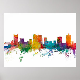 Poster Fort Worth Texas Skyline