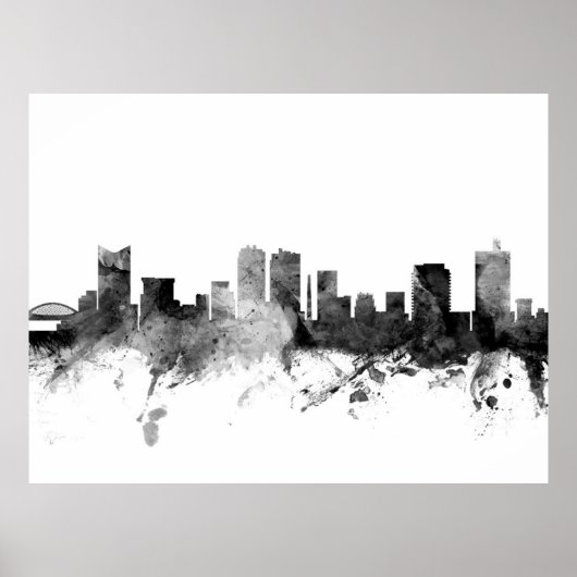 Poster Fort Worth Texas Skyline (Devant)