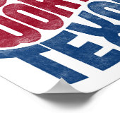 Poster Fort Worth Typographie du Texas (Coin)