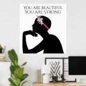 Poster Forte belle femme (Bureau à domicile)