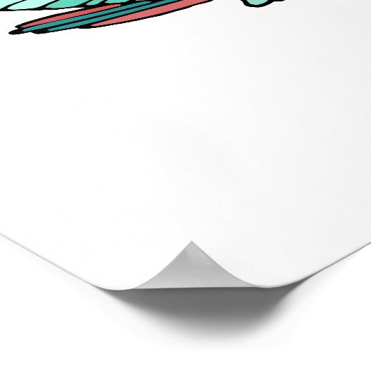 Poster Forte Comme Ma Maman | Mère drôle & Bébé Oiseaux (Coin)