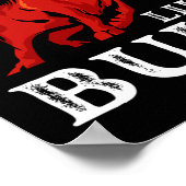 Poster Forte Comme Un Taureau Poids Powerlifter Bodybuild (Coin)