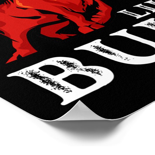 Poster Forte Comme Un Taureau Poids Powerlifter Bodybuild (Coin)