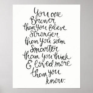 Poster Forte, intelligente, courageuse et aimée