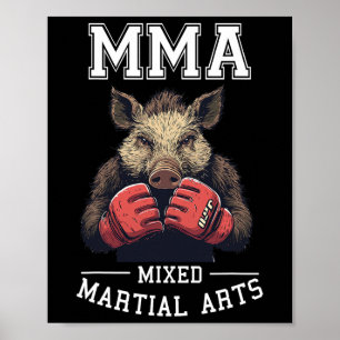 Poster Forte Mixed martial art sanglier - Thailande Boxin