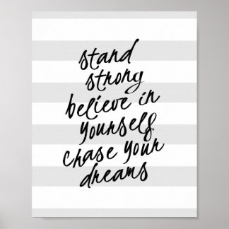 Poster Forte, Soyez Motivationnelle Devis Imprimer