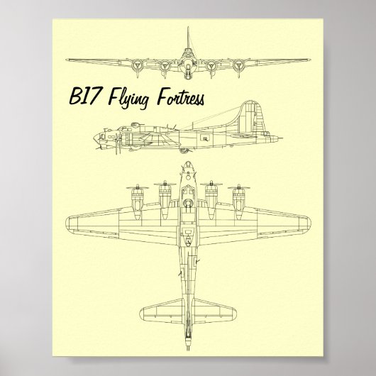 Poster Forteresse volante B17 (Devant)