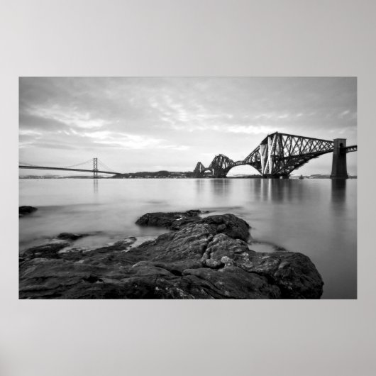 Poster Forth Bridges Noir & Blanc (Devant)