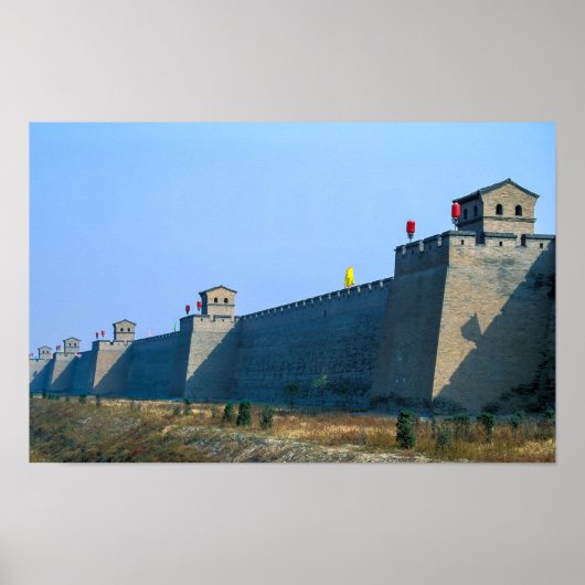 Poster Fortification de l'ancienne ville de Pingyao - Chi (Devant)