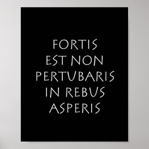 Poster Fortis est non pertubaris in rebus asperis