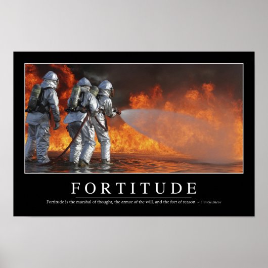 Poster Fortitude : Citation Inspirationnelle (Devant)