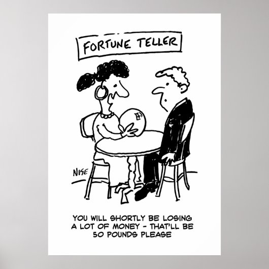 Poster Fortune Teller prédit une perte financière (Devant)