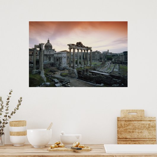 Poster Forum romain à l'aube (Cuisine)