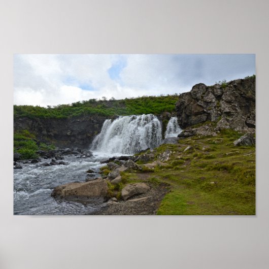 Poster Fossarrett Falls, Islande (Devant)